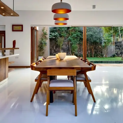 Luxury dining room with a modern dining set