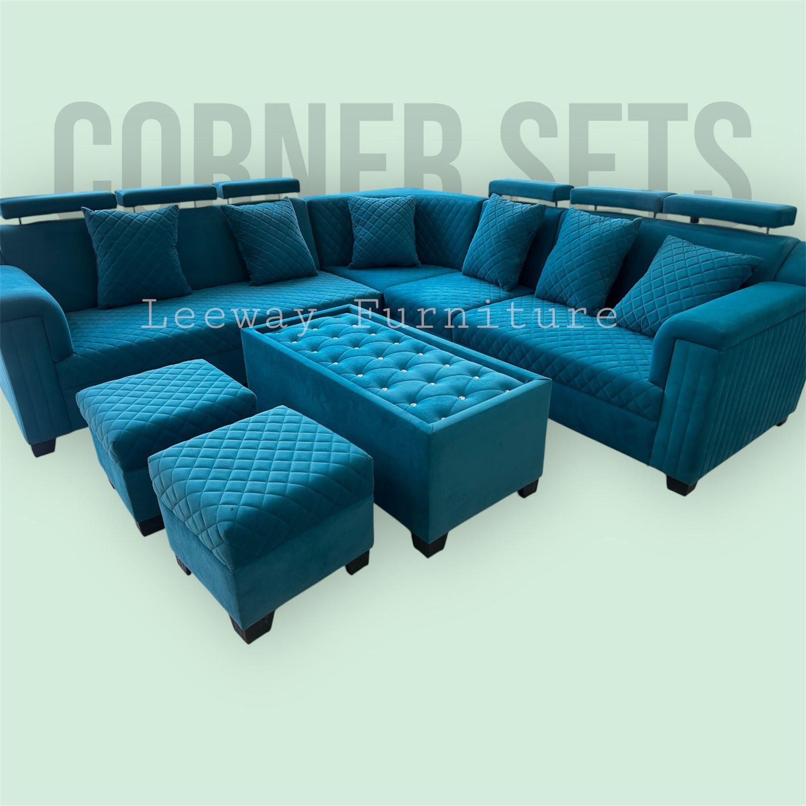 Corner Sofa Blue